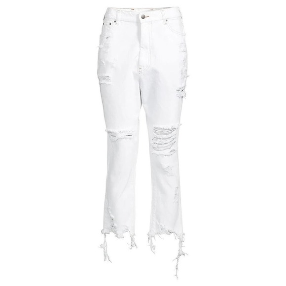 SER.O.YA OMAR DROP BOYFRIEND JEAN WHITE - Picture 2 of 8